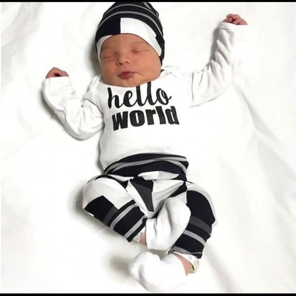 Newborn Infant Coming Home Unisex 3 Piece Set